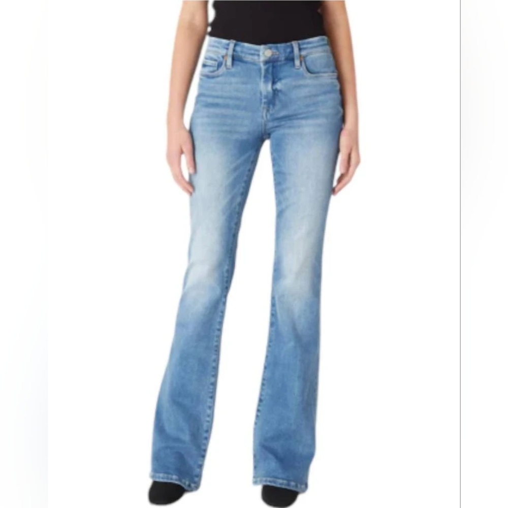 BLANKNYC THE HOYT Stonewashed High Rise Mini Flare w/ Slit Size 25 EUC